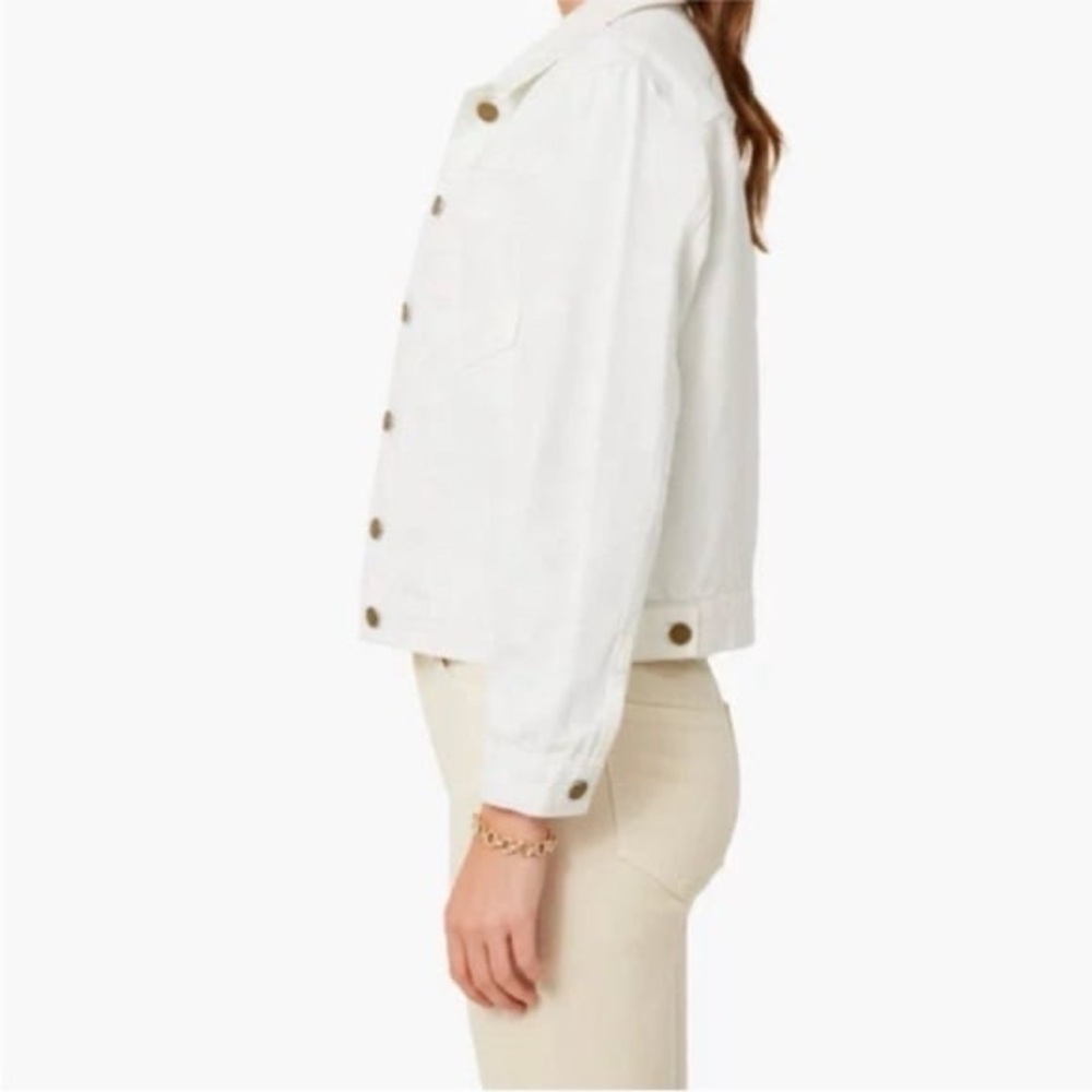 Pomander Place by‎ Tuckernuck White Denim Laurent Jacket Women's Size M - Picture 3 of 10